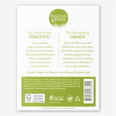 POSITIVELY GREEN CARDS .
